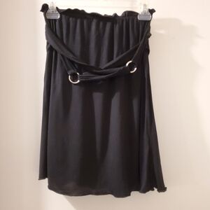 Poleci black short skirt, flirty light micromodal fabric, size small